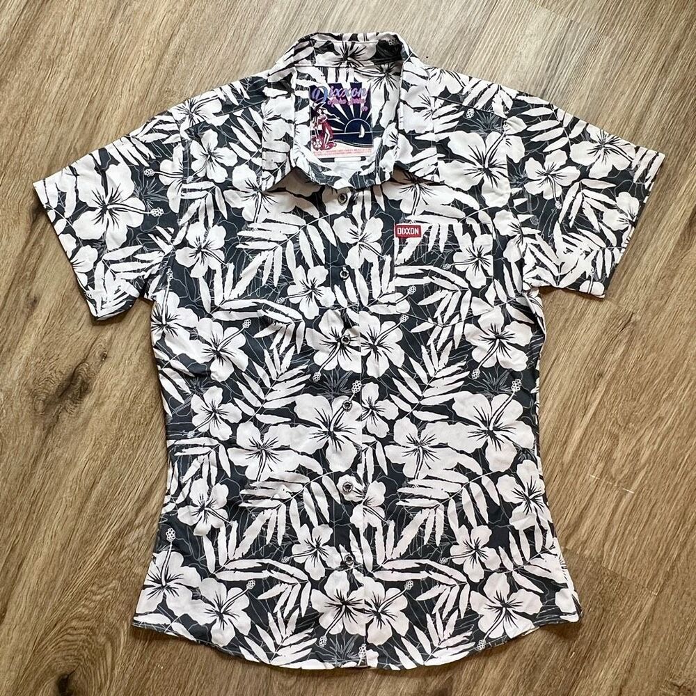 DIXXON Flannel Co Aloha Series Party SS Sleeve Button Down Floral Womens Medium